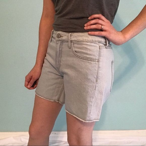 &Denim Light Blue Denim Shorts - Picture 3 of 8